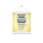 1 John 4:14 - Bible Verse, Savior of the world Enhanced Matte Paper Poster With Hanger