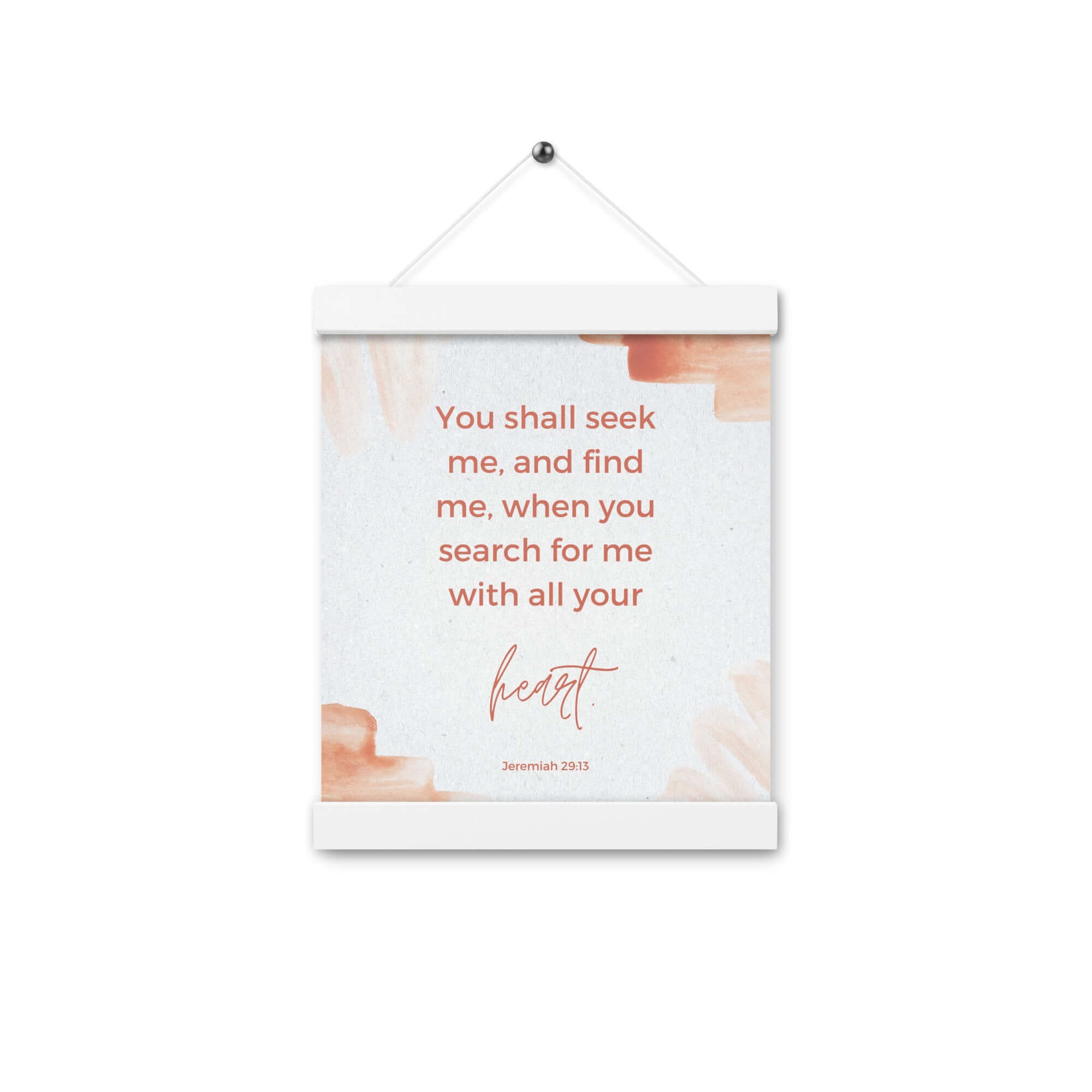 Jeremiah 29:13 - Bible Verse, find me Enhanced Matte Paper Poster With Hanger