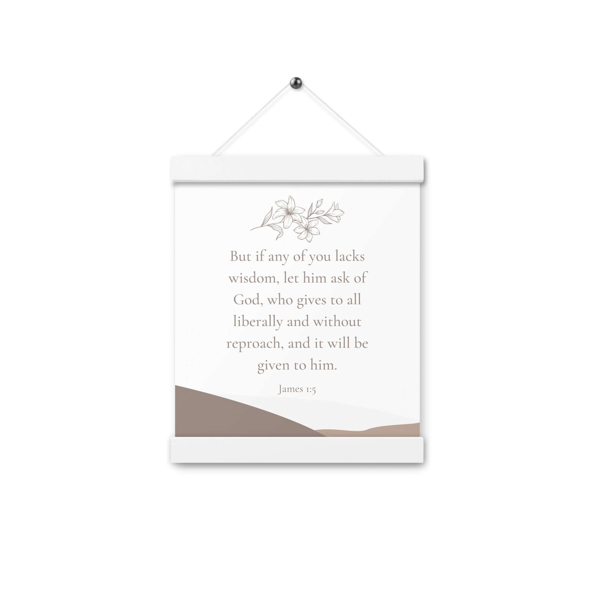 James 1:5 Bible Verse, ask of God Enhanced Matte Paper Poster With Hanger