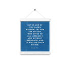 James 1:5 Bible Verse, gives to all Enhanced Matte Paper Poster With Hanger