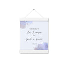 Nahum 1:3 Bible Verse, great in power Enhanced Matte Paper Poster With Hanger