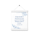 1 Chronicles 16:34 Bible Verse, to the Lord Enhanced Matte Paper Poster With Hanger