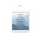 Joshua 1:9 Bible Verse, Courageous Enhanced Matte Paper Poster With Hanger