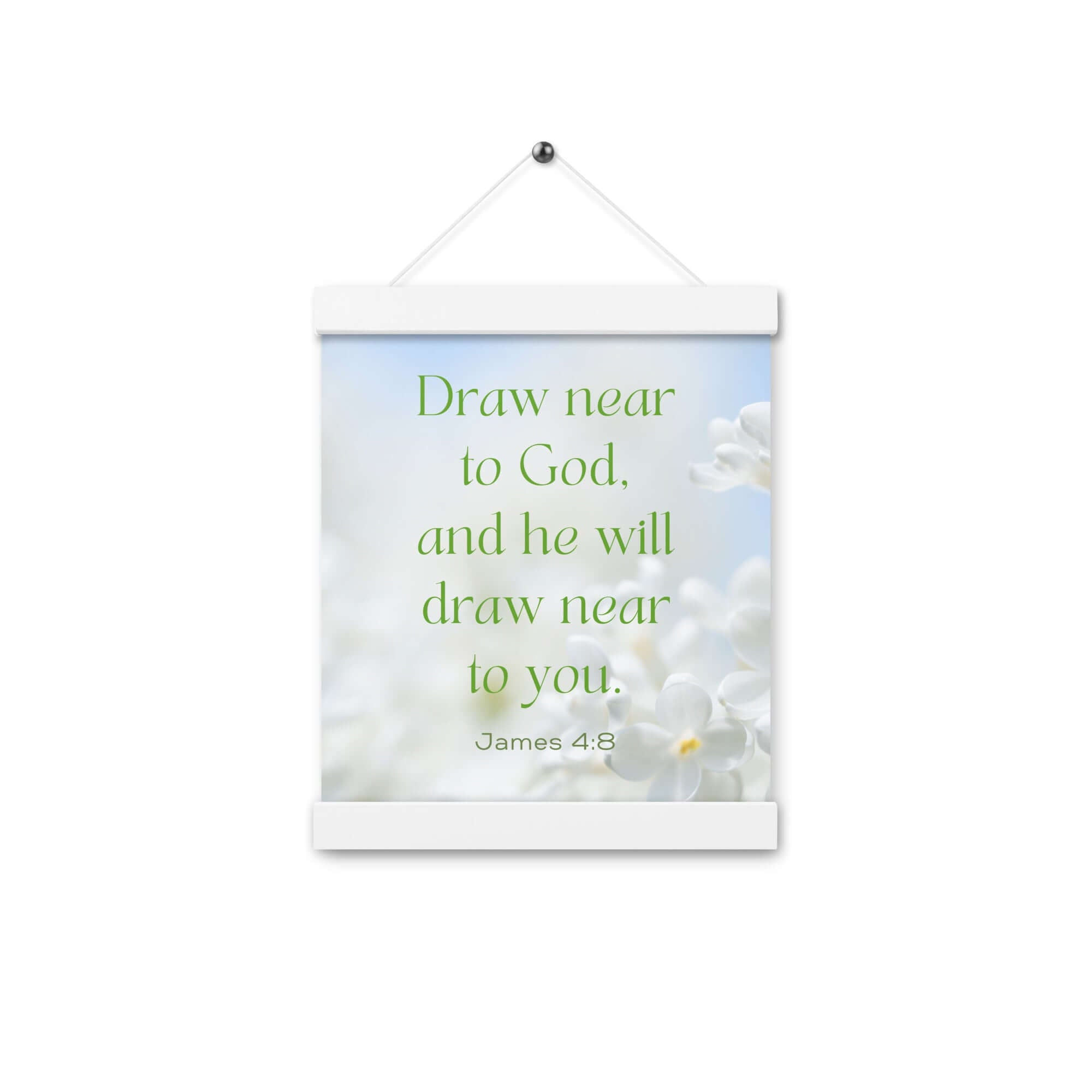 James 4:8 Bible Verse, Draw near Enhanced Matte Paper Poster With Hanger