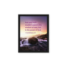 1 Cor 2:5 - Bible Verse, power of God Framed Canvas