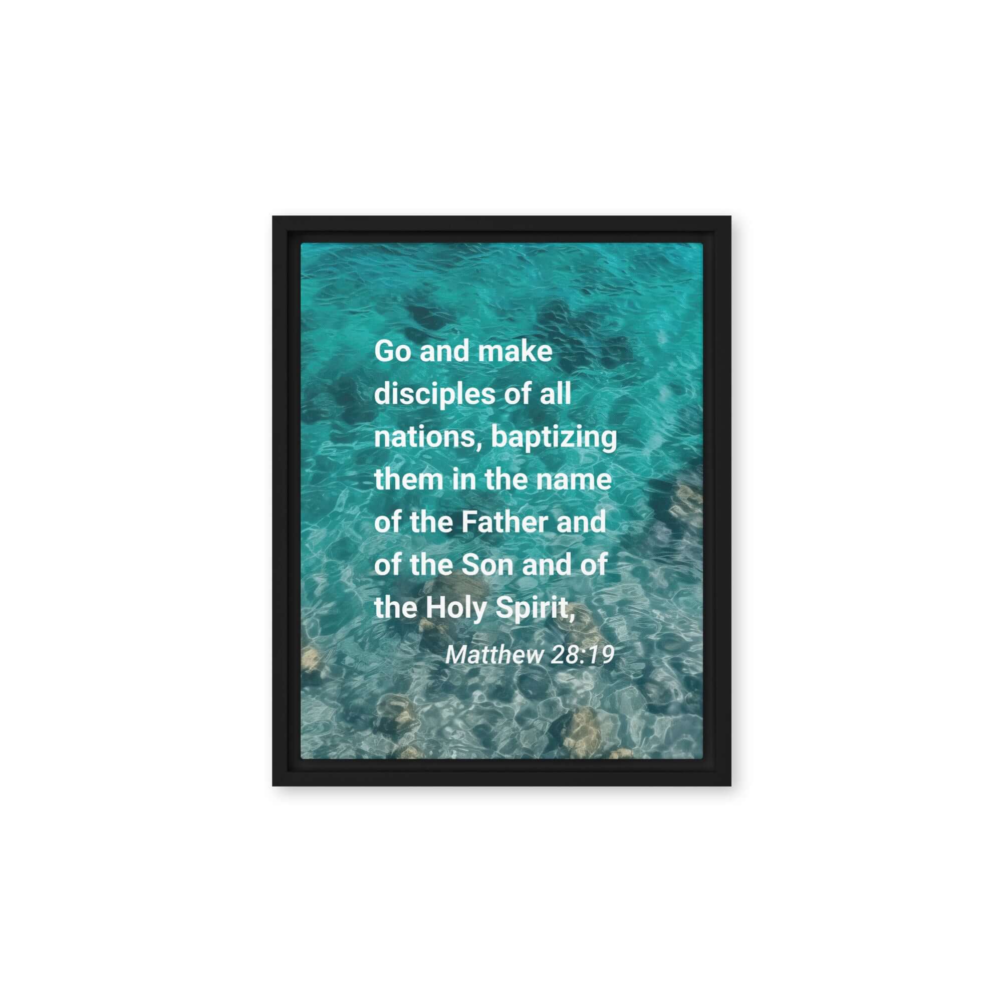 Matt 28:19 - Bible Verse, Make Disciples Framed Canvas