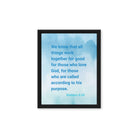 Rom 8:28 - Bible Verse, together for good Framed Canvas