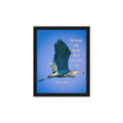 Matt 6:26, Graceful Heron, He'll Care for You Framed Canvas