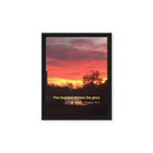 Psalm 19:1 Bible Verse, Sunset Glory Framed Canvas