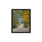 Prov 3:6, Bible Verse, Fall Road Framed Canvas