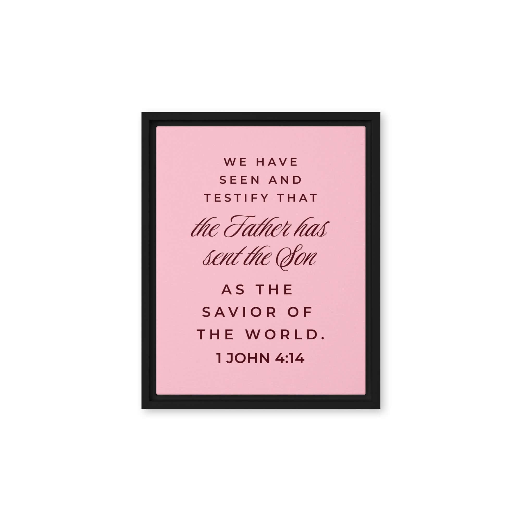 1 John 4:14 - Bible Verse, We have seen Framed Canvas