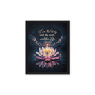 John 14:6 Bible Verse The Way Framed Canvas Black 11″×14″