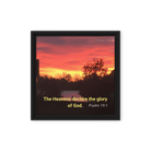 Psalm 19:1 Bible Verse, Sunset Glory Framed Canvas