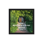 Rev 3:20 Bible Verse, Garden Doorway Framed Canvas