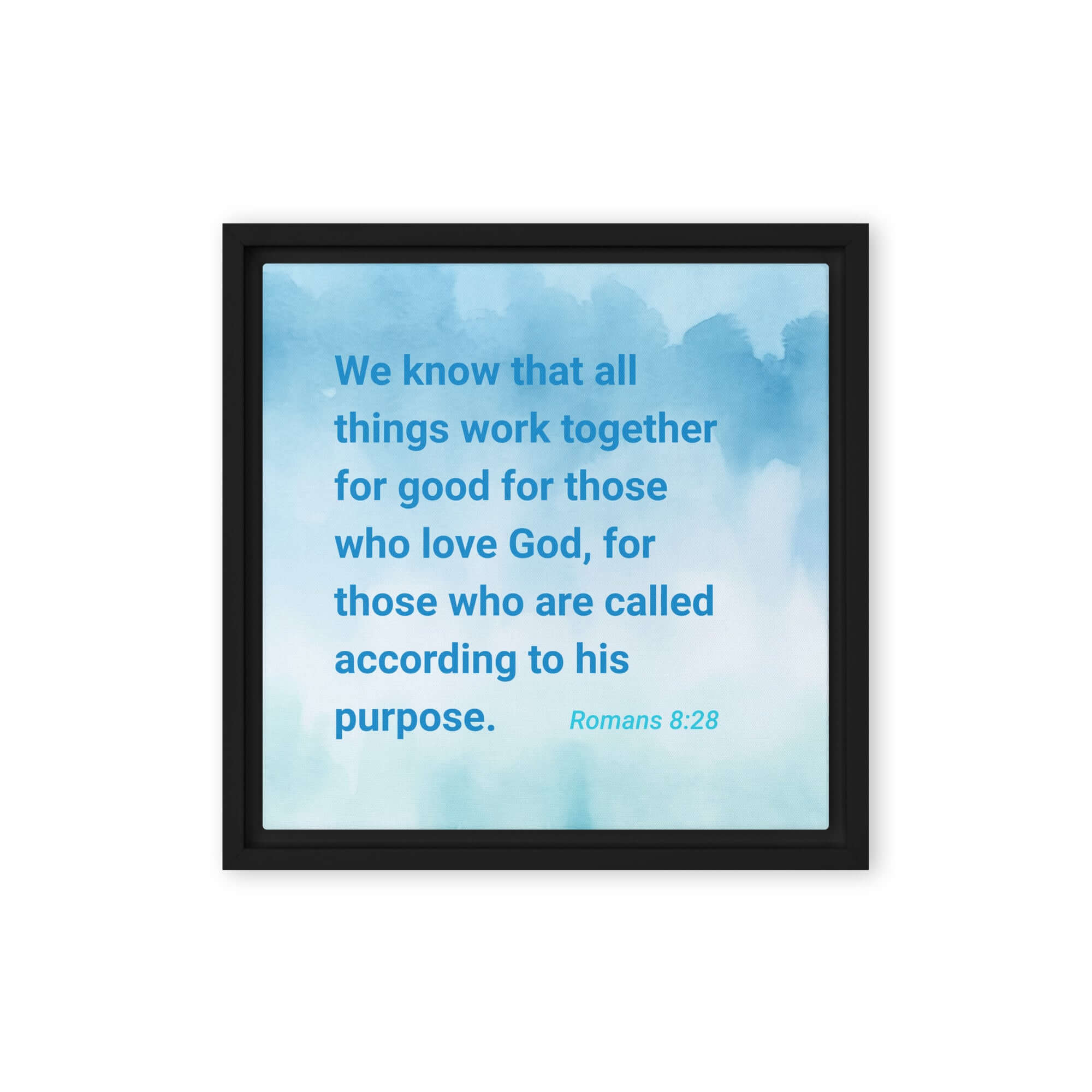 Rom 8:28 - Bible Verse, together for good Framed Canvas