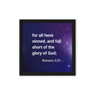 Romans 3:23 - Bible Verse, all have sinned Framed Canvas