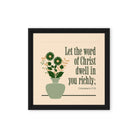 Col 3:16 - Bible Verse, word of Christ Framed Canvas