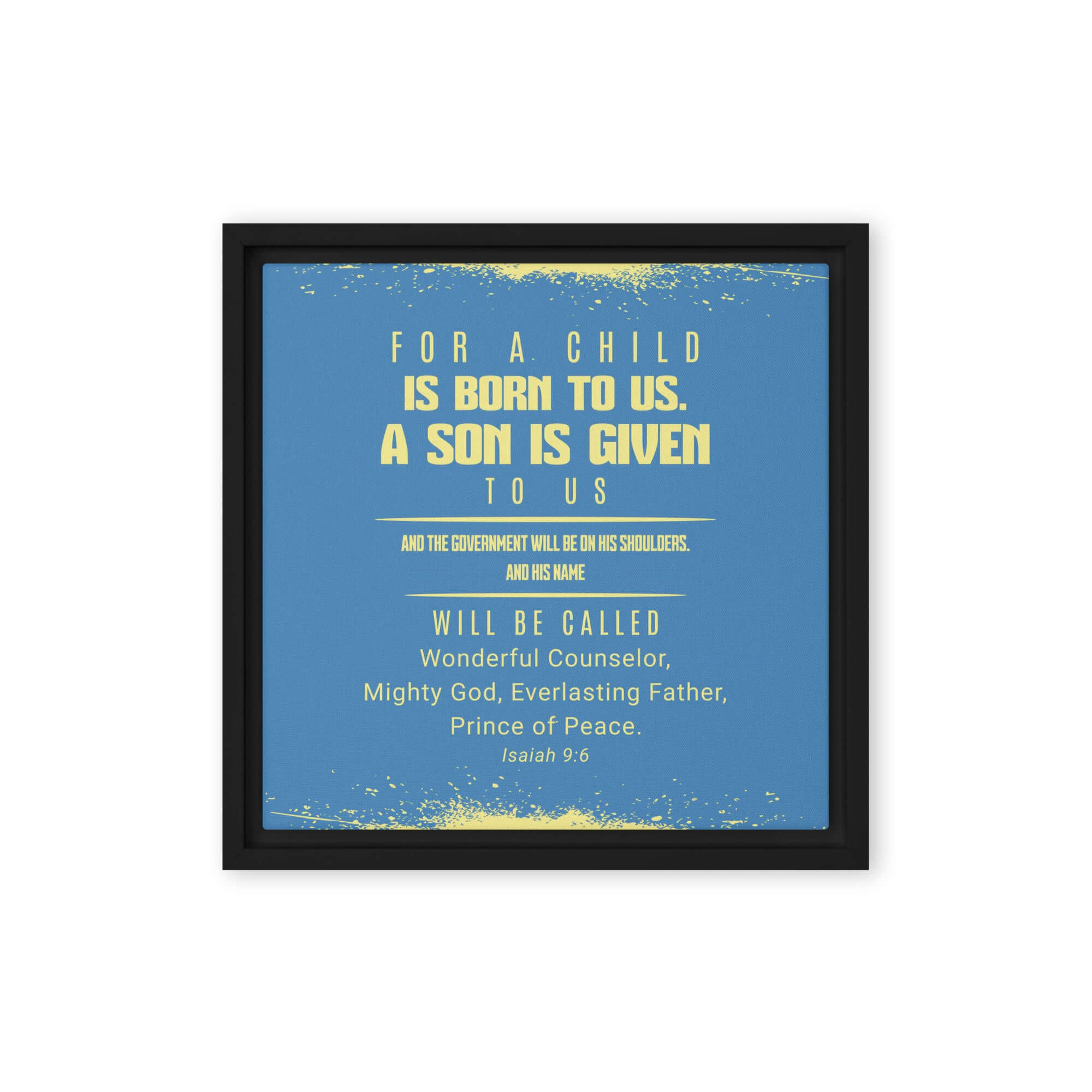 Isaiah 9:6 - Bible Verse, Mighty God Framed Canvas