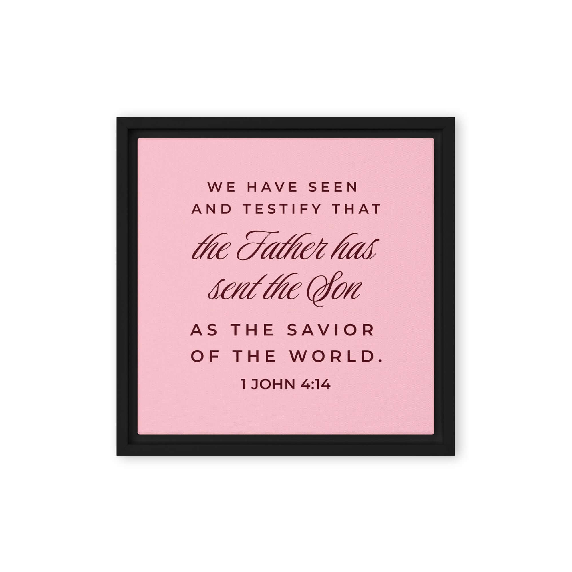 1 John 4:14 - Bible Verse, We have seen Framed Canvas