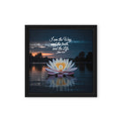 John 14:6 Bible Verse The Father Framed Canvas Black 12″×12″