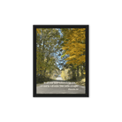 Prov 3:6, Bible Verse, Fall Road Framed Canvas