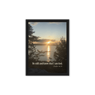 Psalm 46:10 Bible Verse, Sunset Glory Framed Canvas