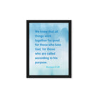 Rom 8:28 - Bible Verse, together for good Framed Canvas