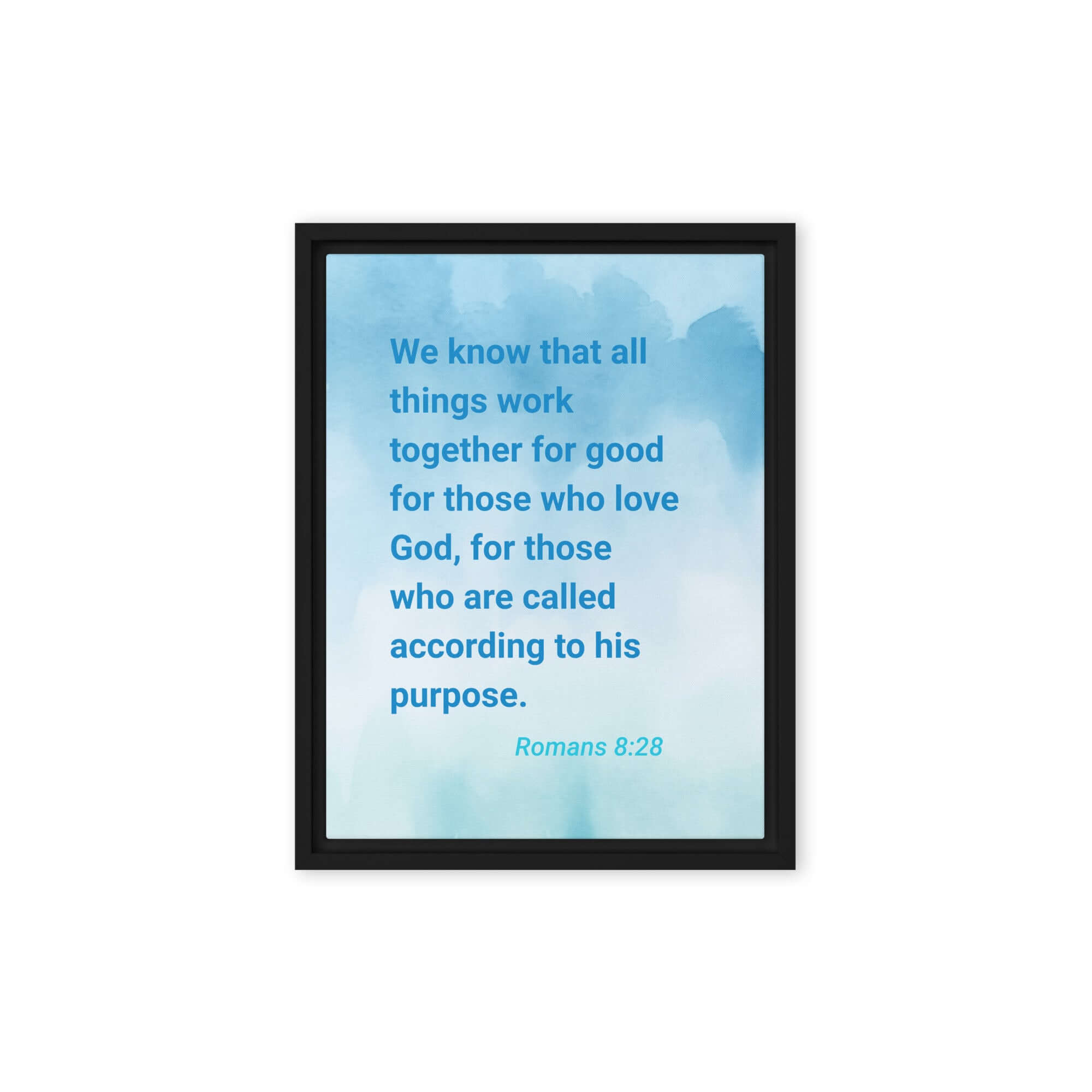 Rom 8:28 - Bible Verse, together for good Framed Canvas