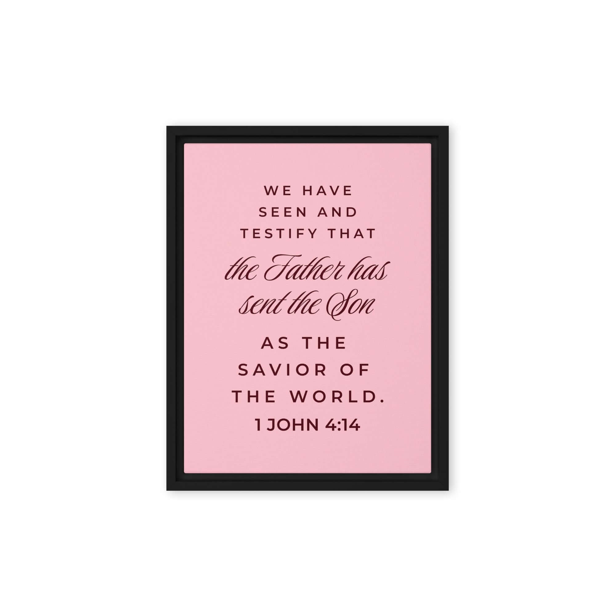 1 John 4:14 - Bible Verse, We have seen Framed Canvas