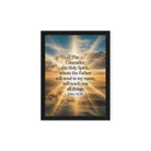 John 14:26 Bible Verse will send Framed Canvas Black 12″×16″