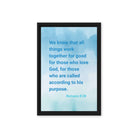 Rom 8:28 - Bible Verse, together for good Framed Canvas