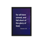 Romans 3:23 - Bible Verse, all have sinned Framed Canvas