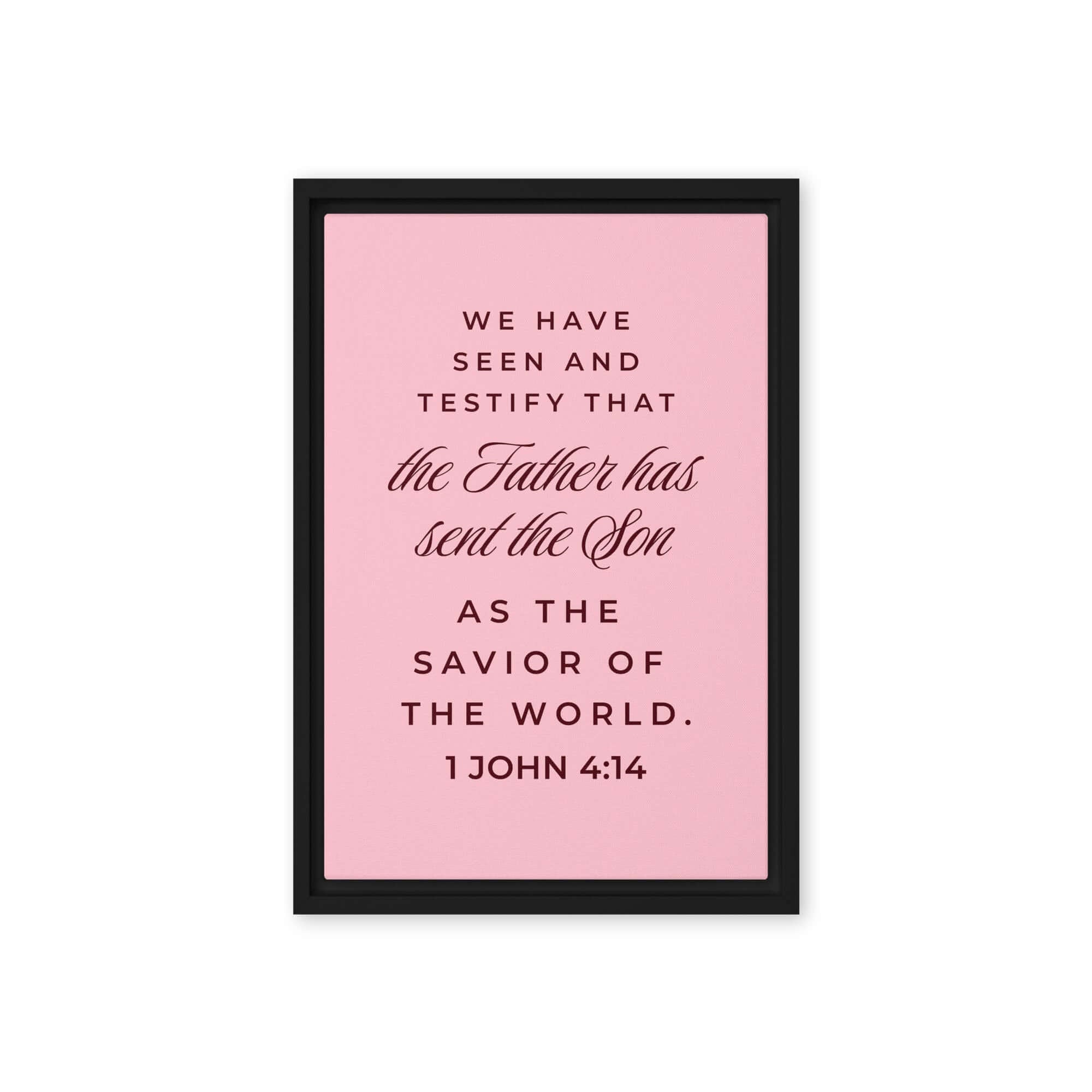 1 John 4:14 - Bible Verse, We have seen Framed Canvas