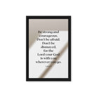 Joshua 1:9 Bible Verse, for the Lord Framed Canvas