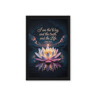 John 14:6 Bible Verse The Way Framed Canvas Black 12″×18″