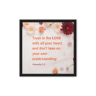 Prov 3:5 - Bible Verse, Trust in the LORD Framed Canvas