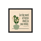 Col 3:16 - Bible Verse, word of Christ Framed Canvas