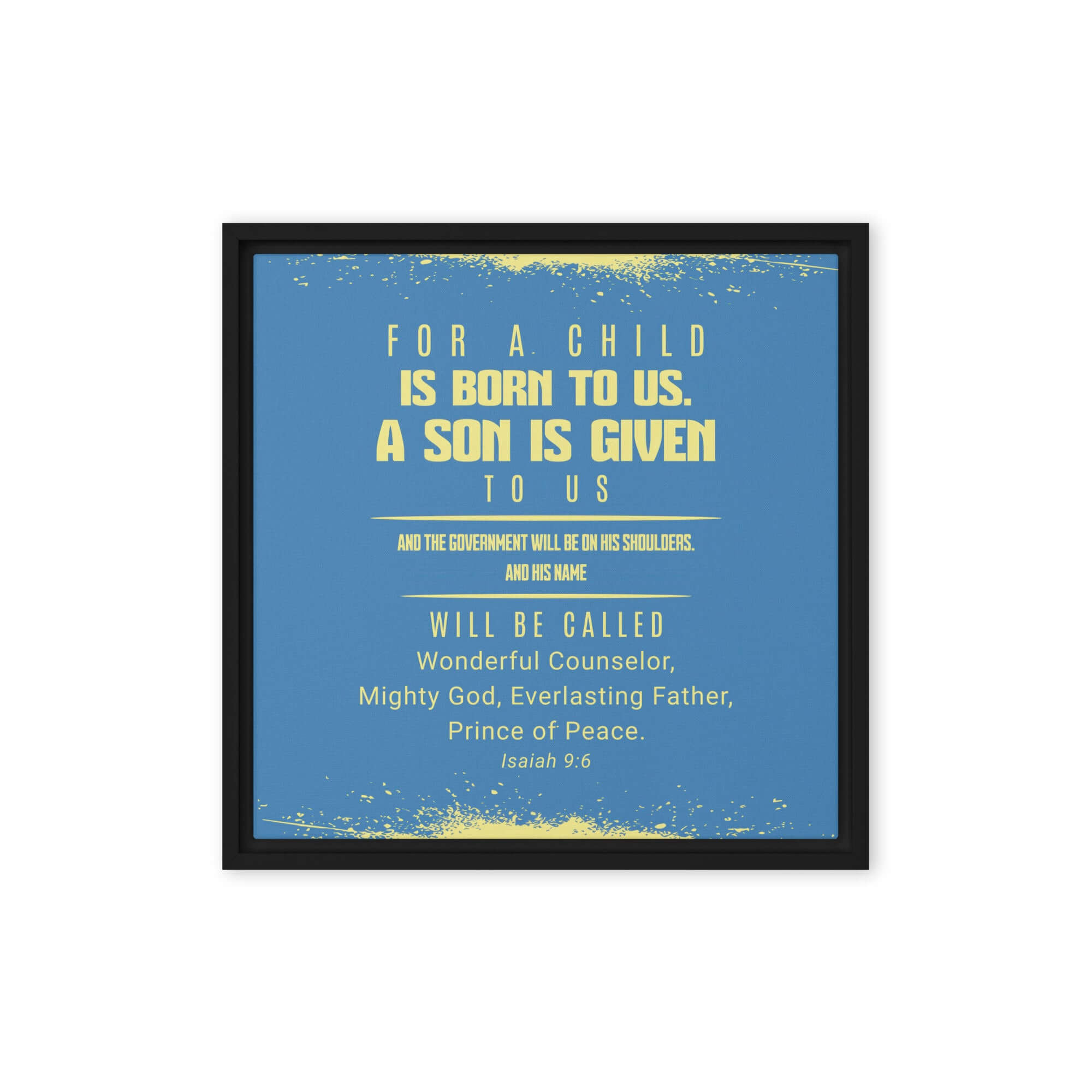 Isaiah 9:6 - Bible Verse, Mighty God Framed Canvas