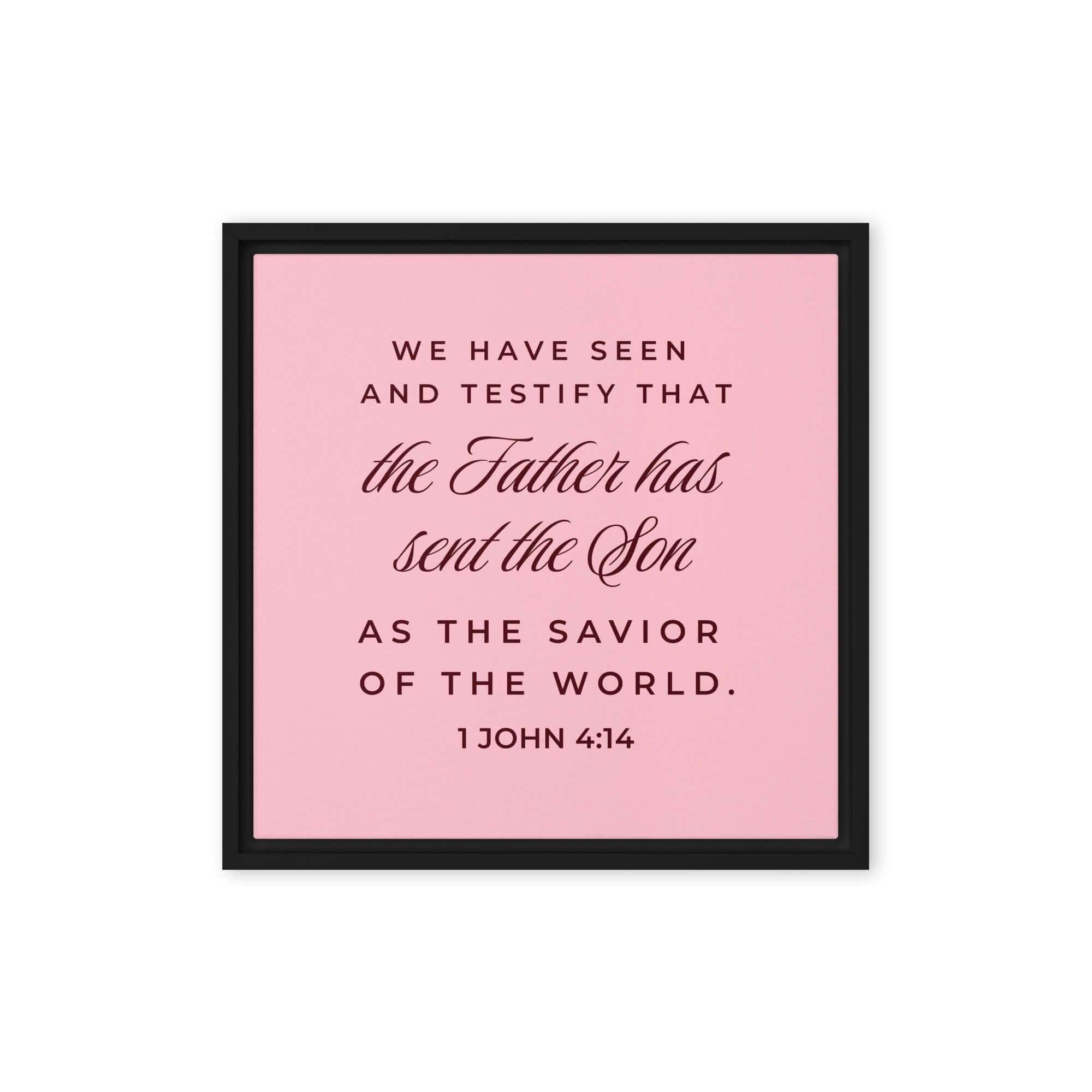 1 John 4:14 - Bible Verse, We have seen Framed Canvas