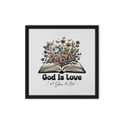 1 John 4:8 - Bible Verse, God is Love Framed Canvas