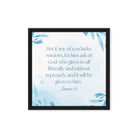 James 1:5 Bible Verse, lacks wisdom Framed Canvas