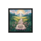 John 14:6 Bible Verse The Truth Framed Canvas Black 16″×16″