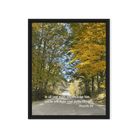 Prov 3:6, Bible Verse, Fall Road Framed Canvas