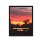 Psalm 19:1 Bible Verse, Sunset Glory Framed Canvas
