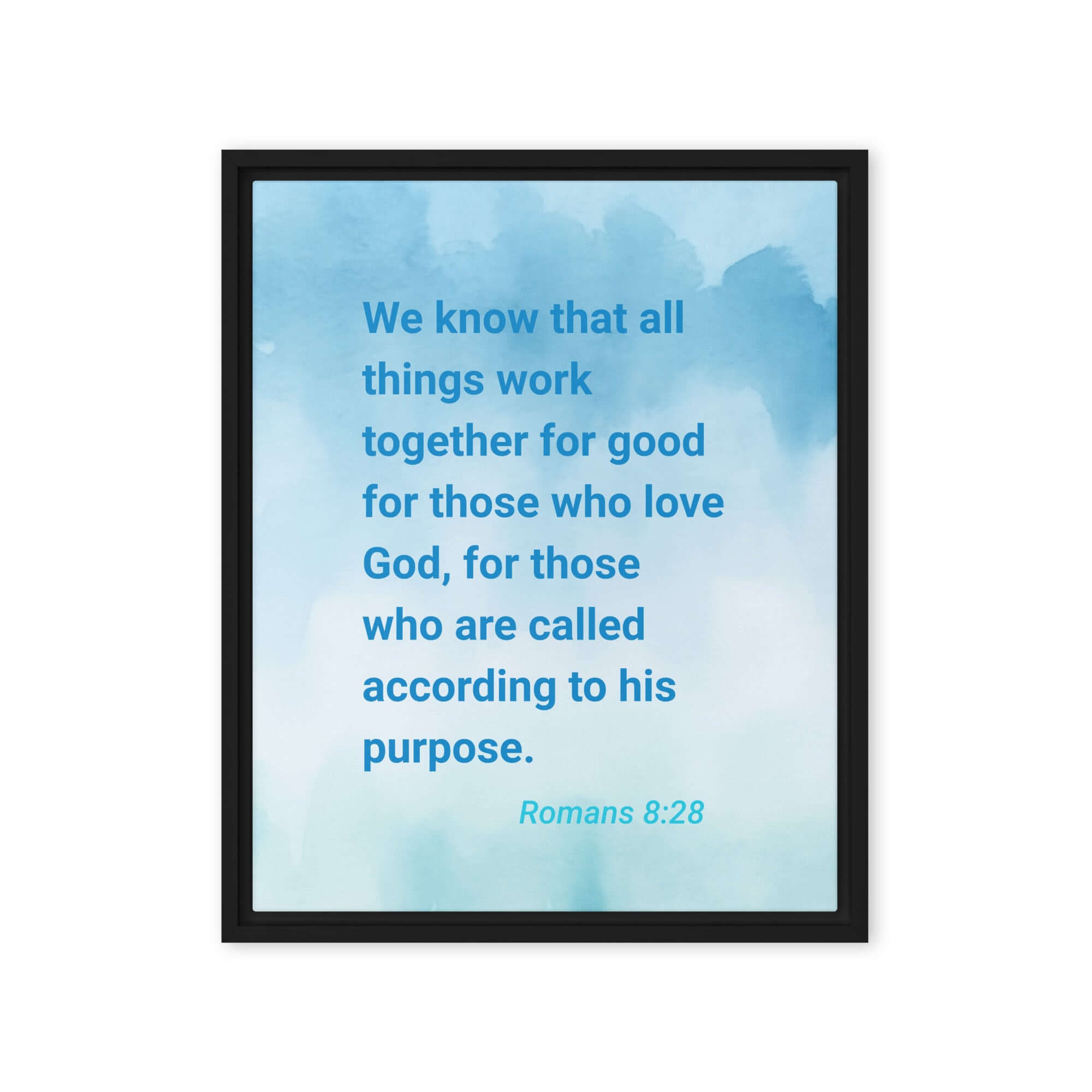 Rom 8:28 - Bible Verse, together for good Framed Canvas