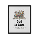 1 John 4:8 - Bible Verse, God is Love Framed Canvas