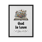 1 John 4:8 - Bible Verse, God is Love Framed Canvas