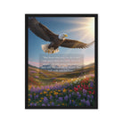 Isaiah 40:31 Bible Verse Who Wait Framed Canvas Black 18″×24″