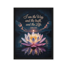 John 14:6 Bible Verse The Way Framed Canvas Black 18″×24″
