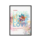 1 John 4:19 - Bible Verse, We Love Him Framed Canvas